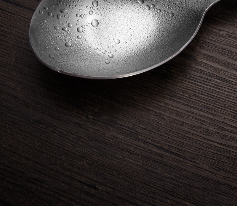 Stainless Steel Hot Pot Tray Spoon Kitchen Soup Spoon Pad Rack Holer Colander Hotel Self-service Rice Spoon Shelving Tray Storage Tray