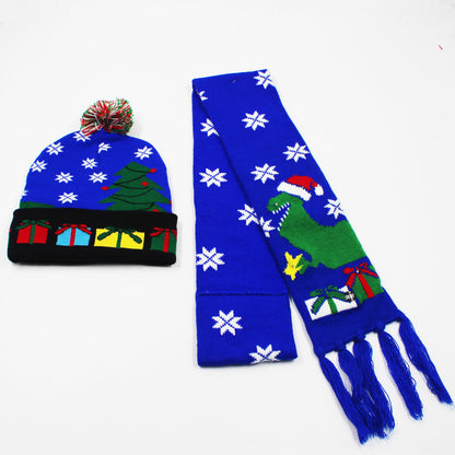 Korean Internet Celebrity Style Snowflake Christmas Hat, Warm and Cold-Proof Women's Knitted Hat with Pom-Pom, Ear-Protecting Yarn Hat, Light Luxury Style