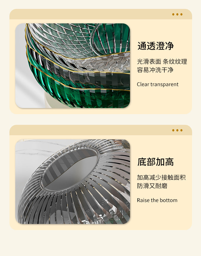 Transparent Fruit Plate, Household Plate, Living Room Display Plate, Transparent Fruit Plate, Ktv Candy and Snack Display Plate, Festive Plate