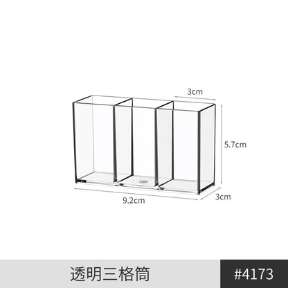 Desktop Wall Hanging Storage Box with Transparent Acrylic Cosmetics Bathroom Stationery Station Kitchen Storage Rack Bedside
