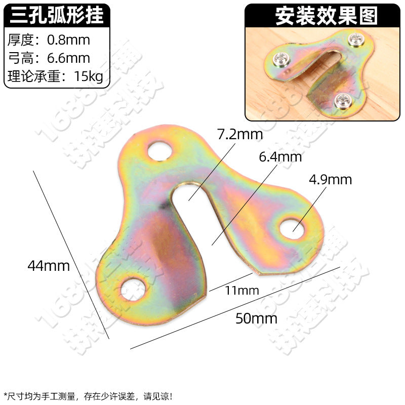 Photo Frame Hanging Buckle Hanging Ring Invisible Hook Metal Nail Hardware Hook Picture Frame Hanging Dark Hanging Buckle Oil Painting Hanging Painting Accessories