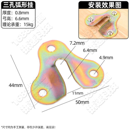 Photo Frame Hanging Buckle Hanging Ring Invisible Hook Metal Nail Hardware Hook Picture Frame Hanging Dark Hanging Buckle Oil Painting Hanging Painting Accessories