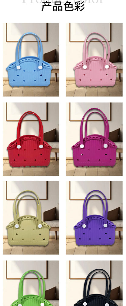 New Portable Eva Pet Bag Beach Bag Vegetable Basket Hole Bag Eva Printed Pet Car Storage Anti-Hole
