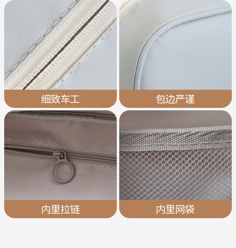 New Light Travel Leather Film Semi-permeable Toiletry Bag Waterproof Cosmetic Bag Increased Capacity Travel Daily Goods Easy Storage