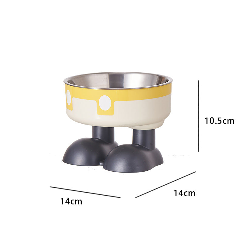 Pet stainless steel bowl non-slip large capacity dog bowl cat goblet bowl neck protection pet bowl anti-knock cat bowl new