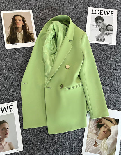 Orange Suit Jacket Women's 2025 Spring and Autumn New Korean High-end Temperament Popular Suit 22 Colors