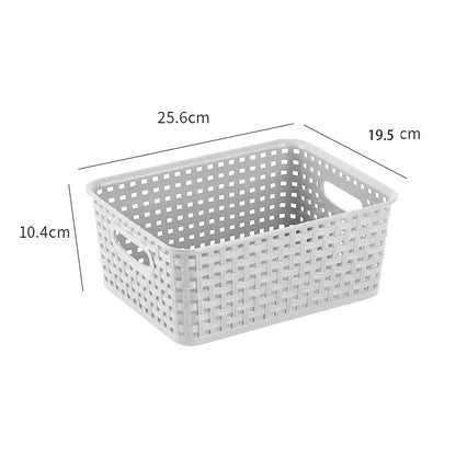 Storage Basket Simple Office Supplies Plastic Storage Basket Desktop Sundries Storage Frame Living Room Study Snack Organize Basket