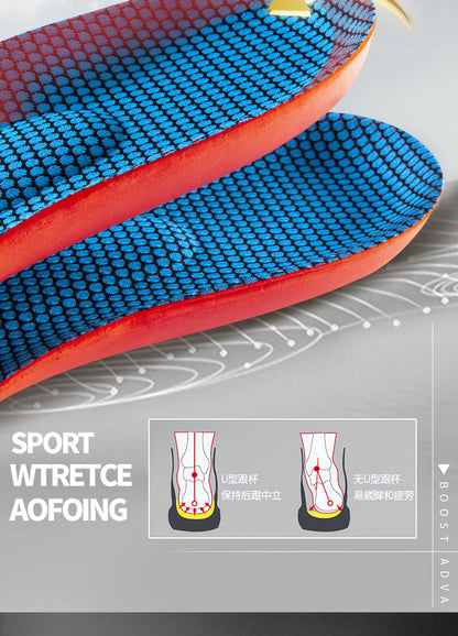 Sports Insoles, Summer Military Training Soft Soles, Shock-Absorbing Men's Sweat-Absorbing Insoles, Flat Arch Full Padded Heel Insoles Wholesale