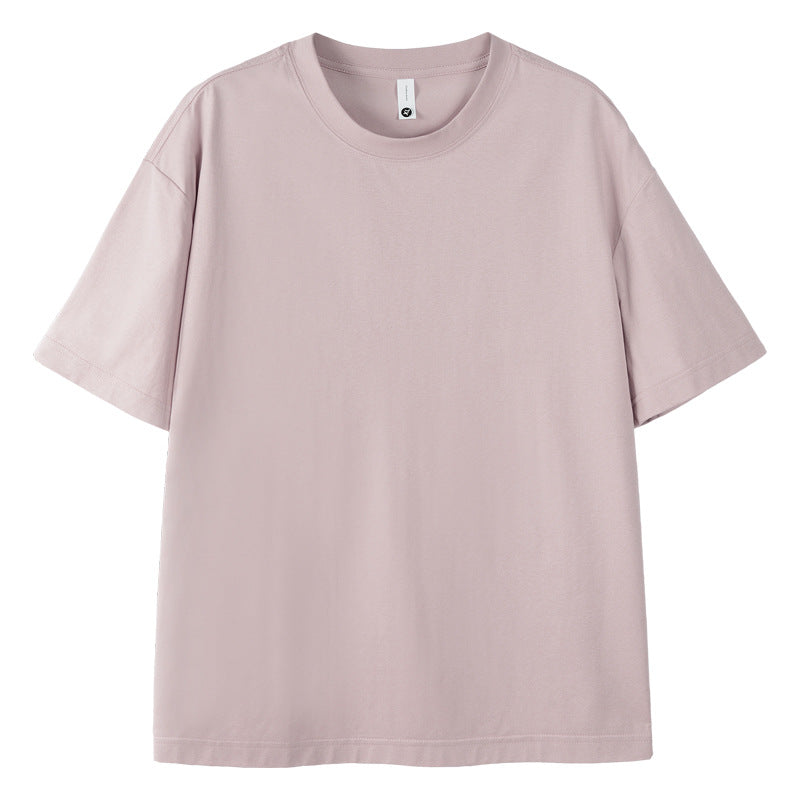 Dan Baoni | Summer Cool Sense Sunscreen Solid Color Advanced Sense Ice Silk Men's T-Shirt Loose Round Neck Shoulder Short Sleeve Customization