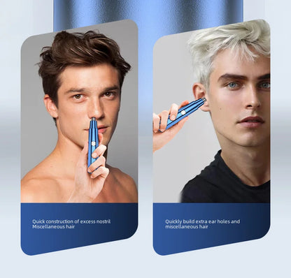2021 New Model Men's Nose Hair Trimmer Mini Shaver for Trimming Nose Hair, Sideburns, and Ear Hair Dual-Head Trimmer