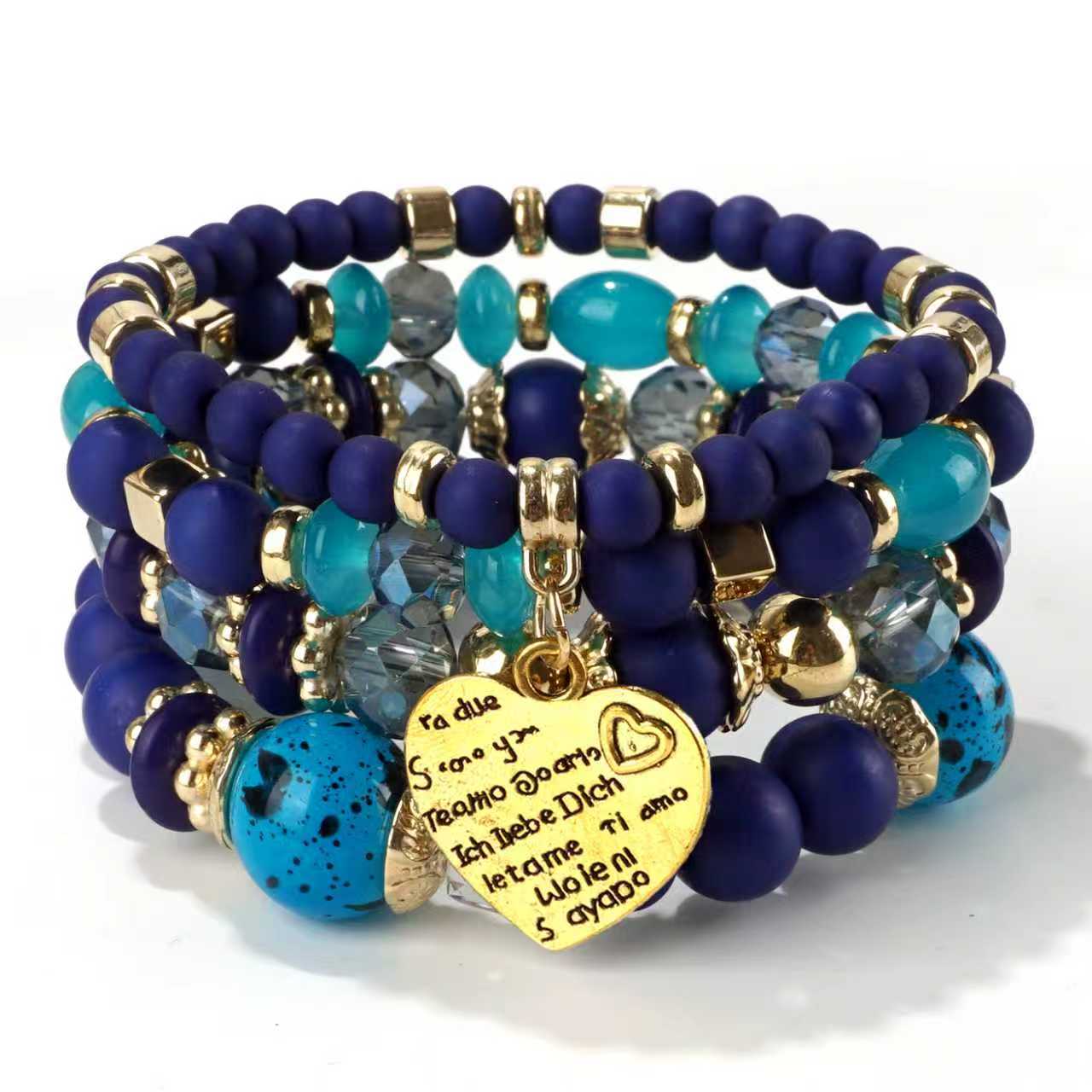 European and American Cross-Border Hot-Selling New Bohemian Bracelets Creative Tassel Multi-Layer Beaded Bracelets Fashion Jewelry