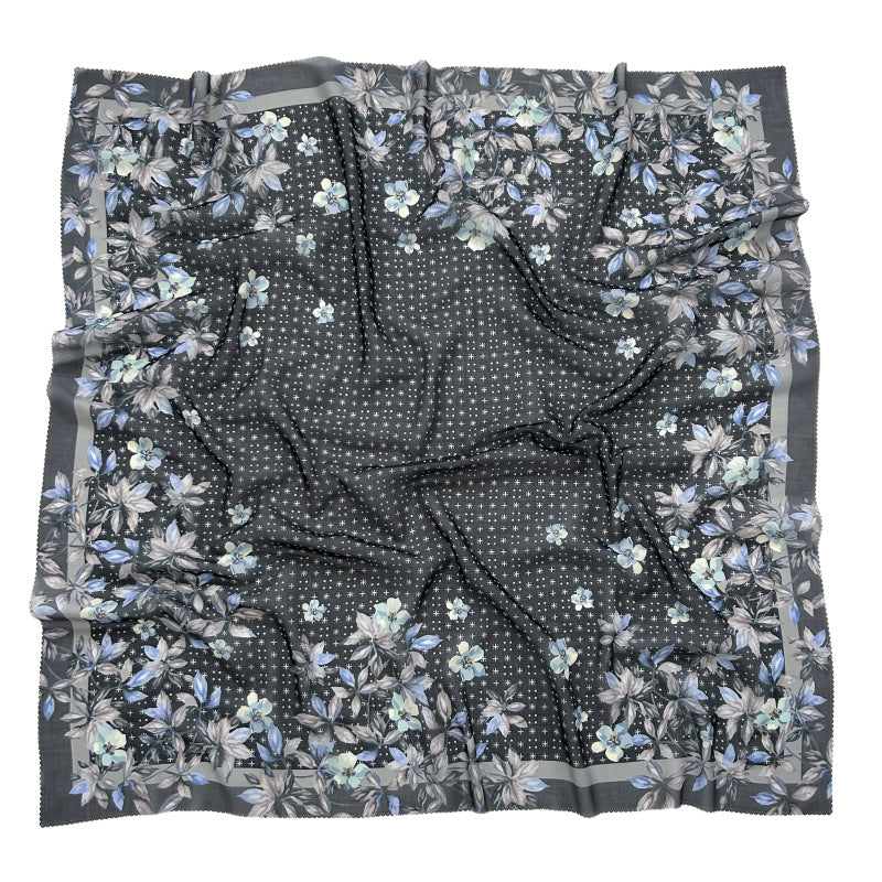 Cross-Border New Product Voile Print 110 Square Scarf Classic Lace Scarf Turban Malaysian Shawl