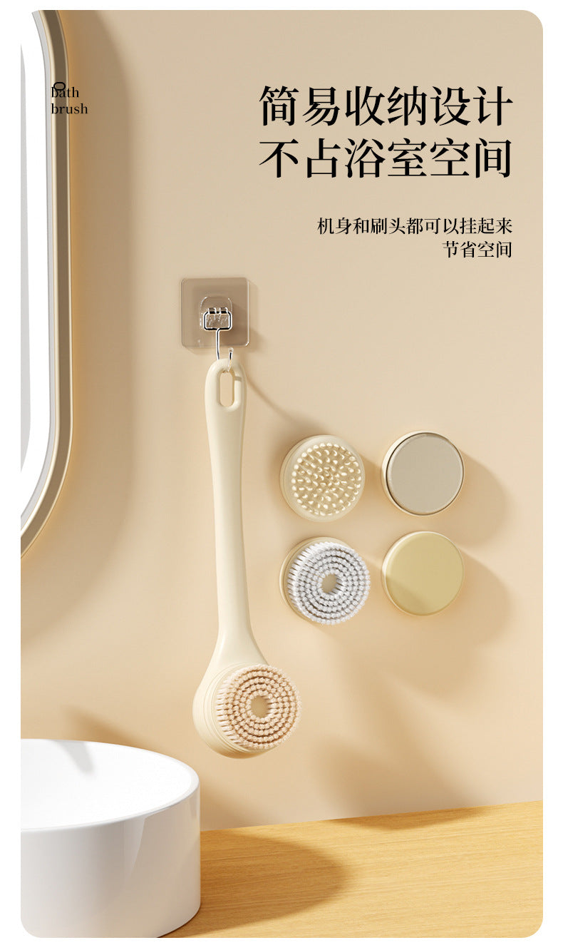 Cross-Border Electric Bath Brush Rotating Multi-Functional Bath Brush Waterproof Lazy Bath Brush Back Rub Bath Instrument Home