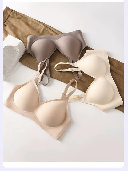 Hand-held fixed cup extended large seamless underwear women's small breast gathered accessory breast anti-sagging soft support bra