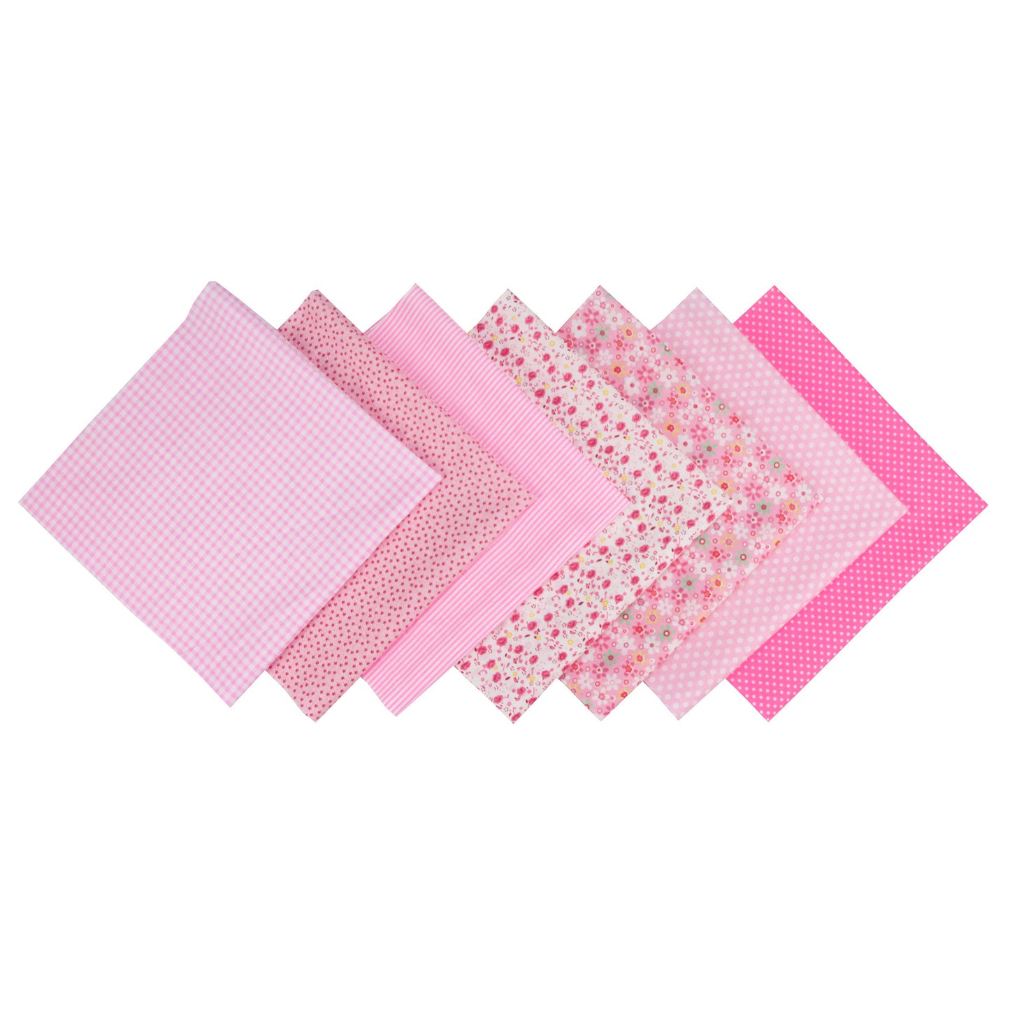 7 Color Patchwork Cloth Group Plain Flower Cloth Broken Plaid Dot DIY Cotton Small Fresh Plant Printing Cloth