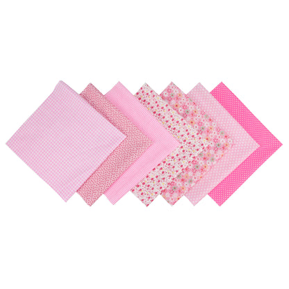 7 Color Patchwork Cloth Group Plain Flower Cloth Broken Plaid Dot DIY Cotton Small Fresh Plant Printing Cloth