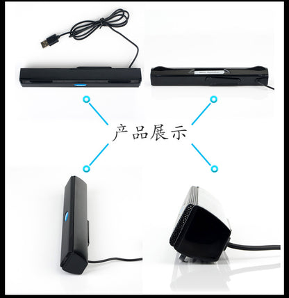 Factory direct supply USB computer small stereo plug and play notebook desktop long speaker mini stereo