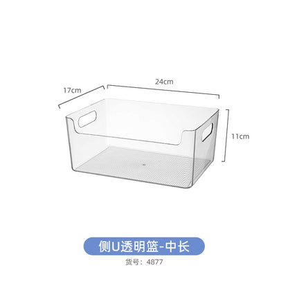 Mirror cabinet acrylic sundries stationery pencil storage box finishing box narrow strip storage transparent note hand account