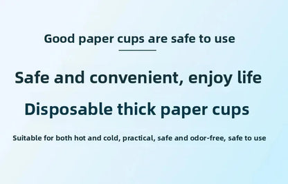 Disposable Paper Cups with Cute Cartoon Patterns for Commercial, Office, and Home Use, Food-Grade, 250ml, Thickened