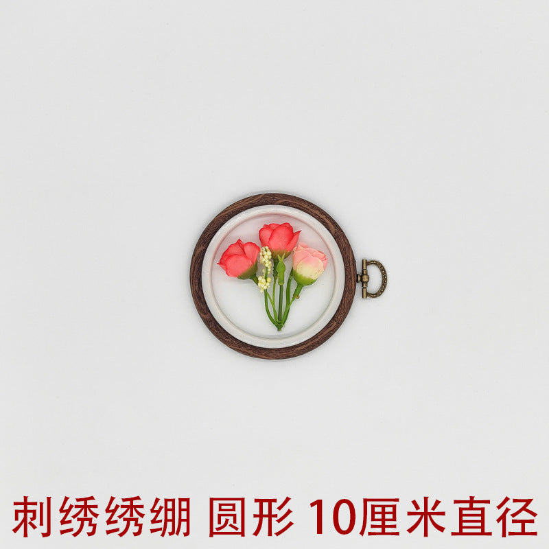 DIY embroidery ring ornaments plastic embroidery inner ring adjustable embroidery cross embroidery imitation bamboo imitation wood embroidery manufacturers wholesale