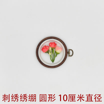 DIY embroidery ring ornaments plastic embroidery inner ring adjustable embroidery cross embroidery imitation bamboo imitation wood embroidery manufacturers wholesale