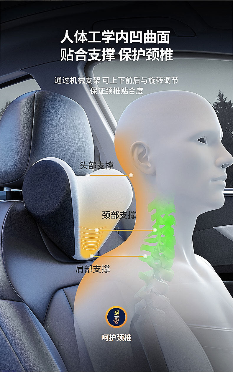Multifunctional Car Neck Pillow, Universal Neck Pillow for All Seasons, Memory Foam Pillow, Car Interior Supplies, Car Lumbar Support