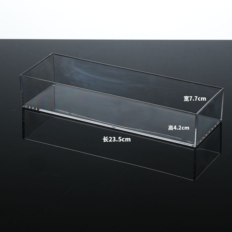 Desktop Storage Box Drawer Built-in Partition Transparent Acrylic Narrow Long Rectangular Cosmetic Workstation Kitchen
