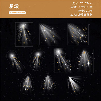 Retrostory Phantom Light Floating Series Pet Handbook DIY Decorative Sticker Paper Pack Creative Scene Landscaping Sticker