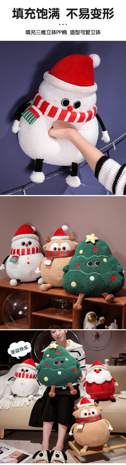 Creative Christmas Tree Pillow Cute Plush Toy Doll Living Room Sofa Cushion Ornaments Wholesale Christmas Gifts