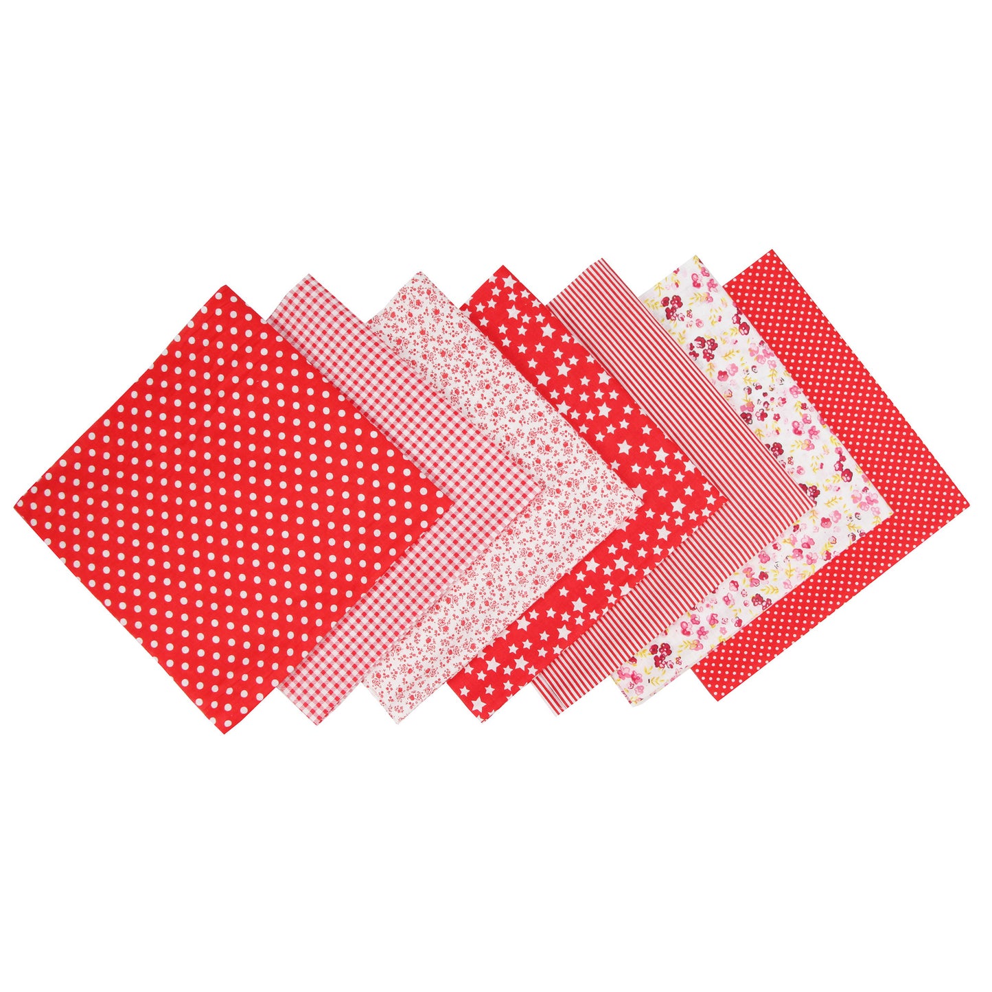 7 Color Patchwork Cloth Group Plain Flower Cloth Broken Plaid Dot DIY Cotton Small Fresh Plant Printing Cloth