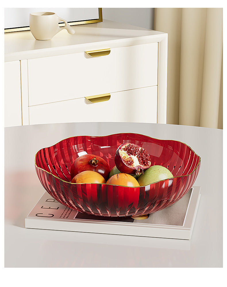 Transparent Fruit Plate, Household Plate, Living Room Display Plate, Transparent Fruit Plate, Ktv Candy and Snack Display Plate, Festive Plate