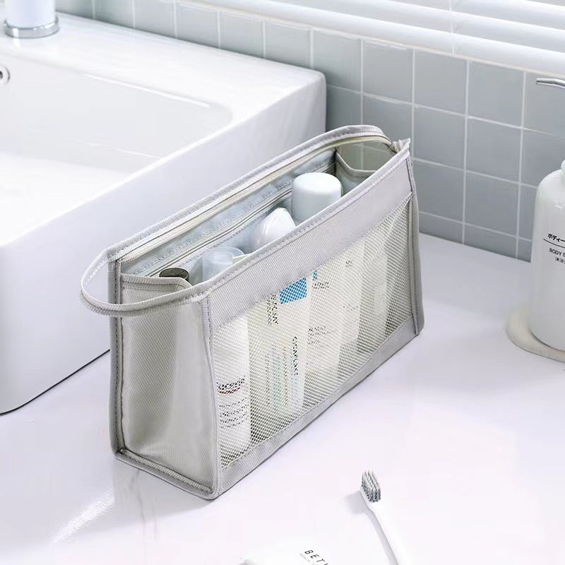 British Simple Toiletry Bag Waterproof and Convenient Hand-held Cosmetic Bag for Business Travel Carry-on Skin Care Products Storage Cosmetic Bag