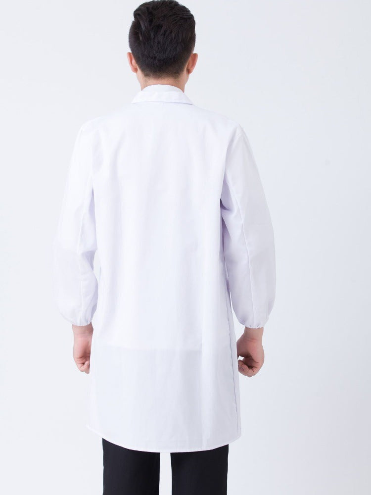 Work Clothes White Coat Doctor's Clothes Pharmacy Beauty Salon Food Factory Tooling Experimental Clothes Chef Long Sleeve White Coat