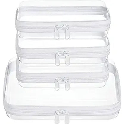 2024 Amazon PET Travel Storage Bag suit Wash Cosmetics Storage Home Zipper Toy Hard Plastic