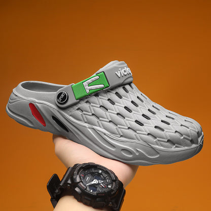 Hole Shoes Casual Thick-soled Non-slip Wear-resistant Beach Sandals Cross-border Large Size Dung-feeling Summer New Style Outer Wear Slippers