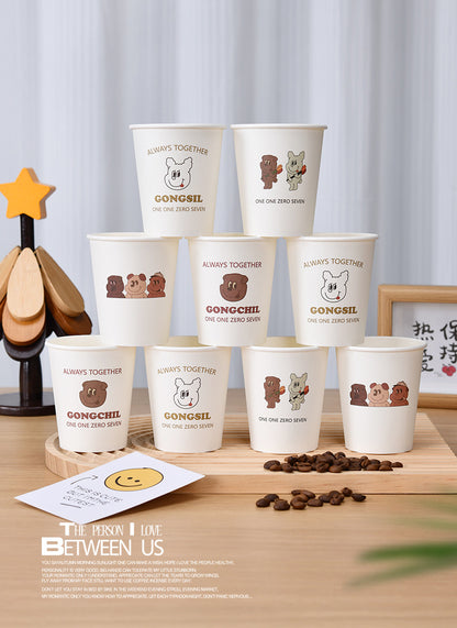 Disposable Thickened Household Food-Grade Paper Cups for Drinking Water, Making Tea, Entertaining Clients, Commercial Use, and Available for Wholesale