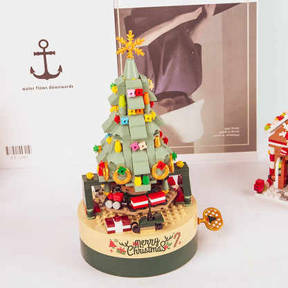 Compatible with Lego Christmas tree building blocks surprise blind box children assembled educational toys Christmas creative gift ornaments