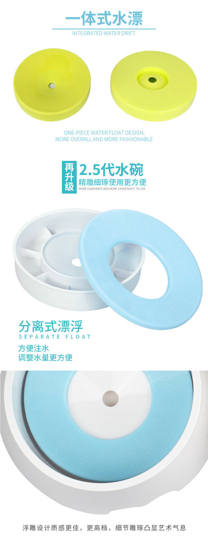 Pet non-wet mouth water bowl dog drinking water splash-proof floating bowl large capacity automatic water dispenser factory in stock wholesale