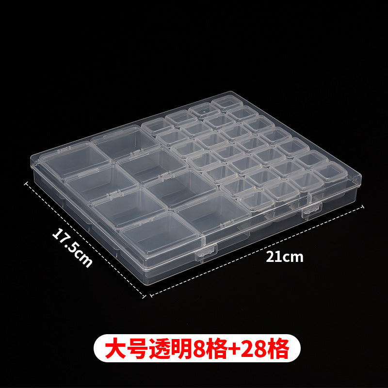 Jewelry Box Jewelry Storage Box Anti-oxidation Box Earrings Card Transparent Multi-compartment Portable Multifunctional Storage Box