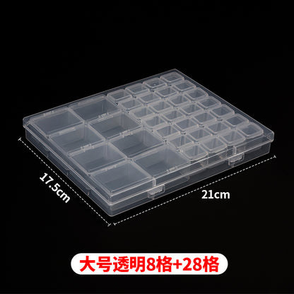 Jewelry Box Jewelry Storage Box Anti-oxidation Box Earrings Card Transparent Multi-compartment Portable Multifunctional Storage Box