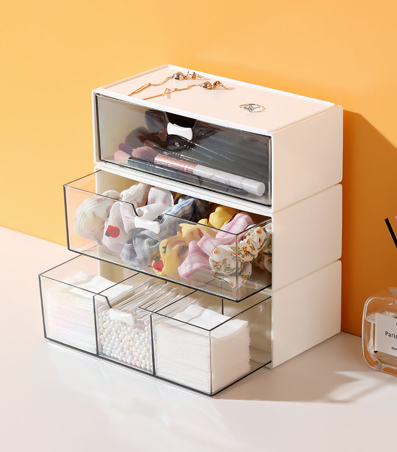 Transparent Storage Box Cosmetics Organizer Desktop Lipstick Makeup Brush Skin Care Product Pen Holder Makeup Box Storage Shelf
