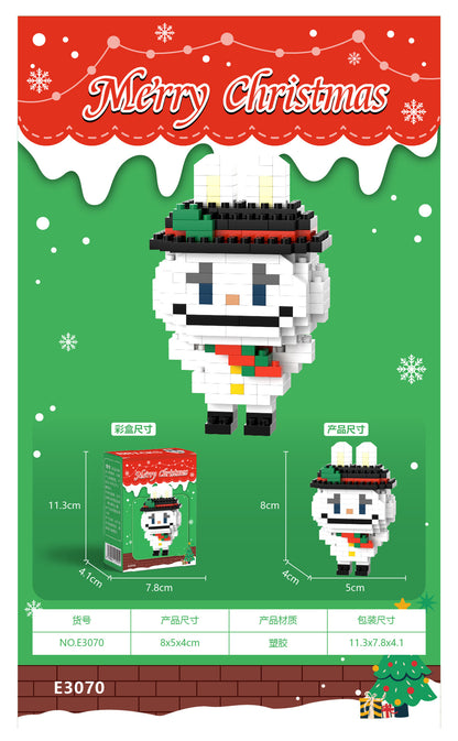 What is the cross-border Christmas building block ball micro-particle assembly puzzle snowman Christmas tree ornaments boys and girls gifts