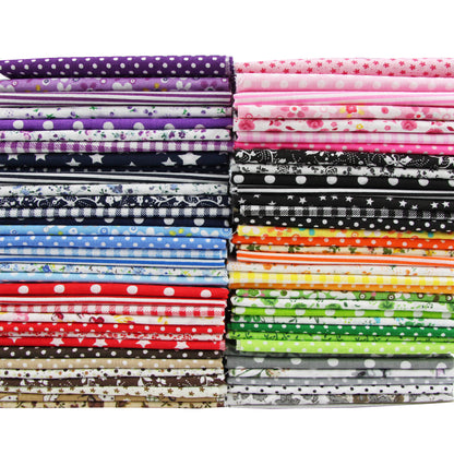 7 Color Patchwork Cloth Group Plain Flower Cloth Broken Plaid Dot DIY Cotton Small Fresh Plant Printing Cloth