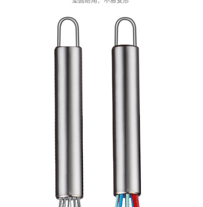 Factory spot supply manual egg beater stainless steel silicone egg beater hand mixer silicone egg beater