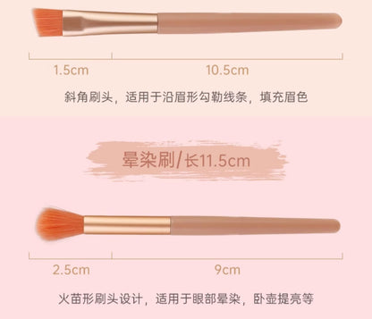 8 makeup brush suit portable short super soft travel blush brush eye shadow brush beauty tools for beginners