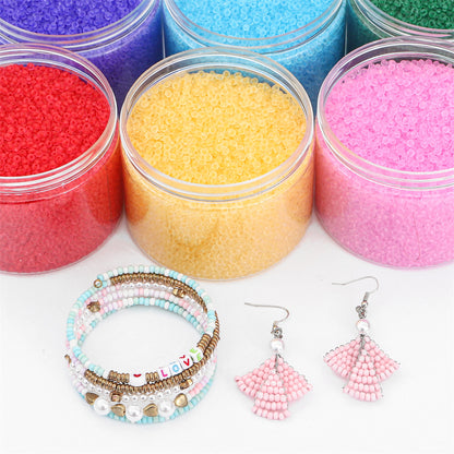 High quality domestic transparent frosted rice beads loose beads handmade DIY bracelet necklace accessories material factory direct sales