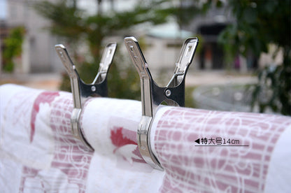 huazhen Stainless Steel Clip Spring Clip Quilt Clip Opening Windproof Clip Clothes Clip Hosiery Rack Drying Quilt Clip Fishtail Clip