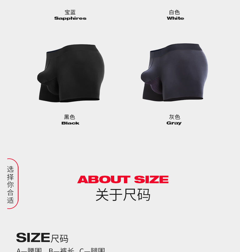 Men's Bullet-Style Spermatic Cord Separation Underwear, Ice Silk Pouch Boxer Briefs for Varicose Veins, Thin Style