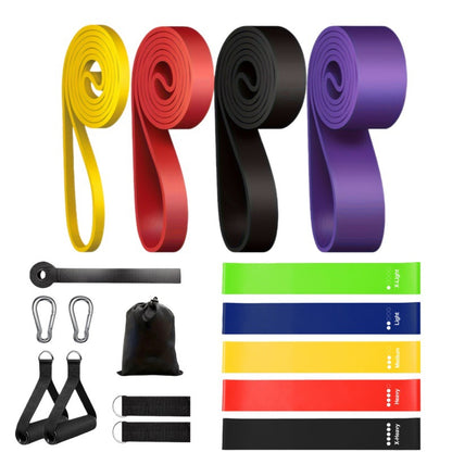 Fitness elastic belt pull-up resistance belt strength training elastic rope men's and women's yoga stretch auxiliary tension belt