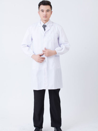 Work Clothes White Coat Doctor's Clothes Pharmacy Beauty Salon Food Factory Tooling Experimental Clothes Chef Long Sleeve White Coat
